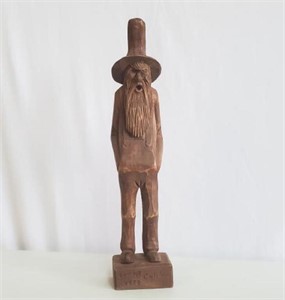 Hillbilly Wood Carving Figure Statue