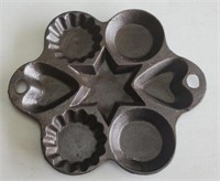 Vintage Cast Iron Muffin Tart Cornbread Baking Pan