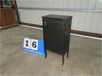 BLACK PAINTED CABINET WITH KEY
