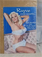 Jayne Mansfield Rayve Creme Shampoo Metal Sign