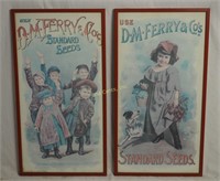2 Vintage D M Ferry Co Seed Advertisements