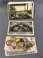Foreign Currency  & Postcards