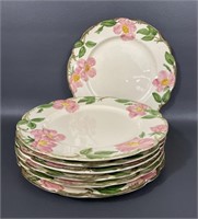 Seven Franciscan Desert Rose 10.5" Dinner Plates