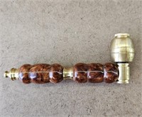 Brass & Wood Smoking Pipe