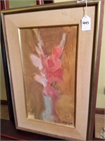Framed Art Oil Floral SLR Kerkam