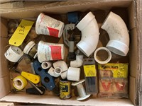 Lot of plumbing supplies, and other items