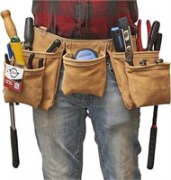 RM 12 Pocket Leather Tool Belt with 2 Hammer