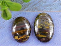 TIGER IRON CABOCHONS ROCK STONE LAPIDARY SPECIMEN