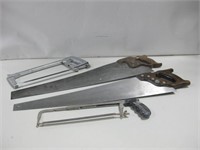 Four Assorted Saws Longest 29"