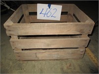 WOODEN SLAT SIDED CRATE