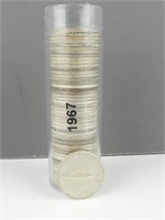 FIFTY 1967 CANADIAN 10 CENT COINS