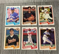 (6) 1990 Fleer Baseball Cards