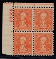 US STAMP SCOTT# 711, MNH PLATE BLOCK SCV: $70.00