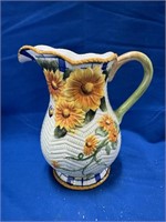 Ceramic Sun Flower Pitcher