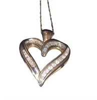 10k Heart with Diamonds Necklace