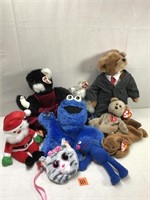 Various Stuffed Animals, Beanie Babies, and More