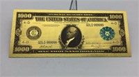 U.S. Collectible Gold Banknote