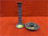 Bybee Pottery Candlesticks, 9 1/2 inches tall, 2
