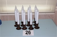 (12) Plastic Candle Lights