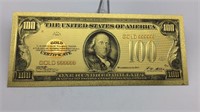 U.S. Collectible Gold Banknote