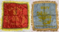 2 x US WWII Military Silk Cushion Covers