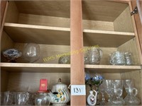 2 Shelf's of Various Glassware