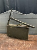CAMPING PICKAXE   WOODEN UTILITY BOX