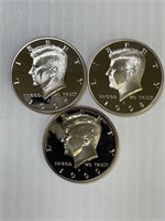 1997-S, 98-s, 99-S JFK Proof Halves x3