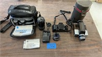 Cameras: Kodak XL 55 movie camera with case and