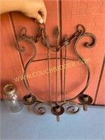 Rustic Iron Hanging Candle Holder