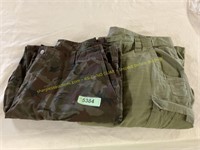 Guide Gear  44-30 camo pants & 42-34 pants (torn)