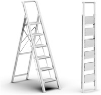 GameGem 6-Step Ladder  Aluminum for 12ft Ceiling