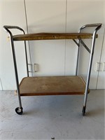 Vintage Bar Style Cart on Wheels, AS IS