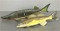 2 Grand Daddy Bait Co. fish decoys "Walleye"