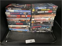 29 DVD Action, Drama, Spy, Mafioso Movies, Shows.