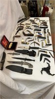 Large Group of Pocket & Hunting Knives
