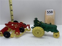 GREEN TRACTOR USA PLASTIC W/ PLOW