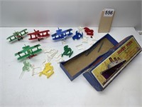 DINKEY TOY SHIPS IN BOX AND PLASTIC AIRPLANES