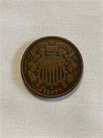1867 2 Cent Coin