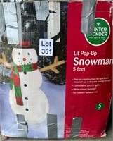 Lit Pop Up Snowman