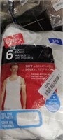 Hanes Mens ComfortSoft 6 Pack Tagless A-Shirts
