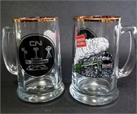 2 Canadian National Railways Engineering Beer Mugs