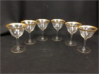 Gold Encrusted Champagne Glasses