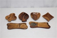 VINTAGE WOODEN PLAYING CARD SUIT BOWLS