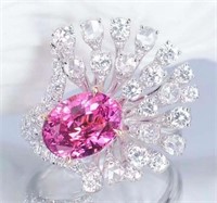 5.04ct Natural Pink Sapphire Ring 18K Gold