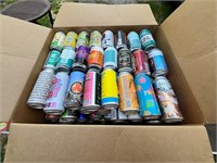 Box Full of Vintage Craft Beer Cans