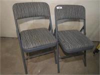 Two Folding Metal Chairs