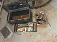 Metal John Deere Tool Box/Copper Fittings/Step