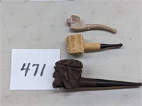 Lot of Vintage Carved Pipes