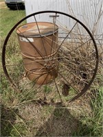 Vintage large implement wheel